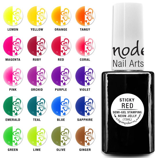 ♥ STICKY Sheer Jelly Neon Led/Uv Cure Stamping Polish Semi-Gel </br>Choice of 1