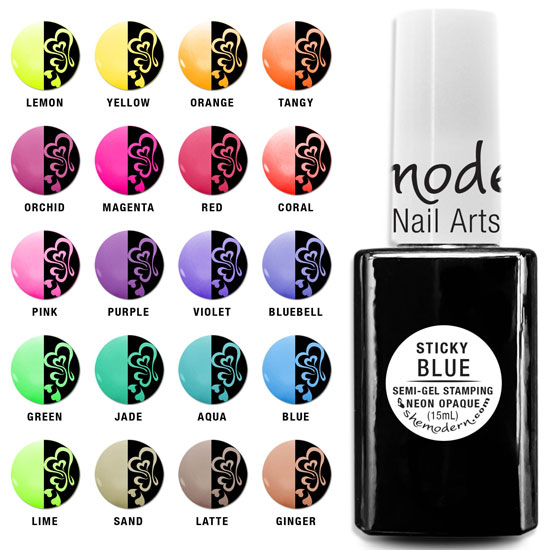 ♥ STICKY Opaque Neon Led/Uv Cure Stamping Polish Semi-Gel </br>Choice of 4 - Image 2