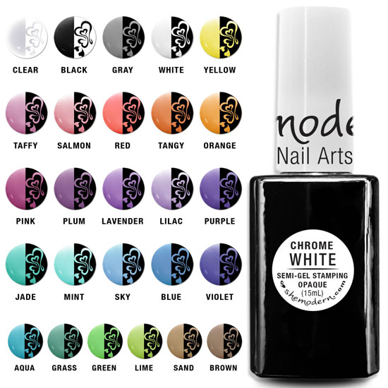 ♥ CHROME Opaque Led/Uv Cure Stamping Polish Semi-Gel </br>Choice of 4 - Image 2