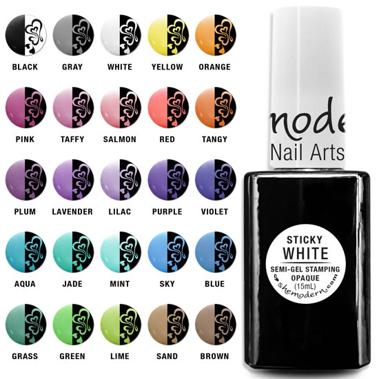 ♥ STICKY Opaque Led/Uv Cure Stamping Polish Semi-Gel </br>Choice of 1