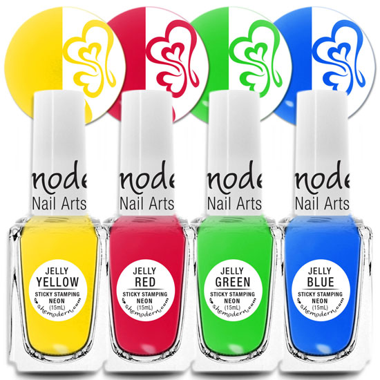 ♦ STICKY Sheer Jelly Neon Stamping Polish Air-Dry </br>Choice of 4