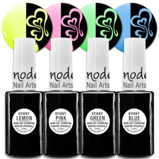 ♥ STICKY Opaque Neon Led/Uv Cure Stamping Polish Semi-Gel </br>Choice of 4