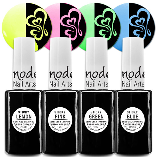 ♥ STICKY Opaque Neon Led/Uv Cure Stamping Polish Semi-Gel </br>Choice of 4