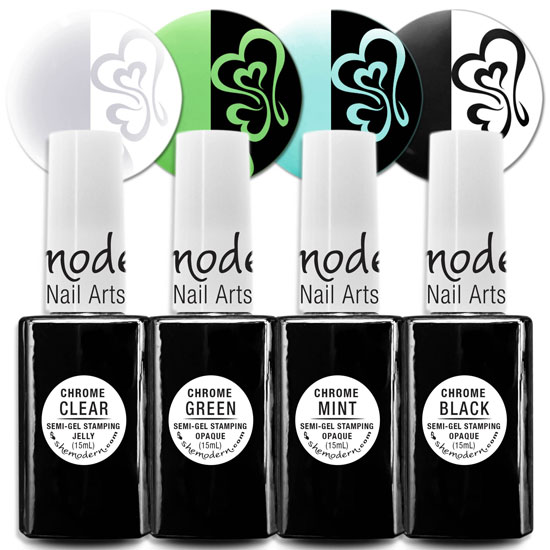 ♥ CHROME Opaque Led/Uv Cure Stamping Polish Semi-Gel </br>Choice of 4